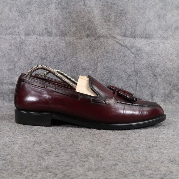 HH Brown Shoes Mens 9 Loafer Tassel Dress Handcrafted Water Mocs Leather Vintage - Picture 2 of 16